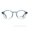 Vintage Unisex runde Öko -Acetat optische Rahmenbrille